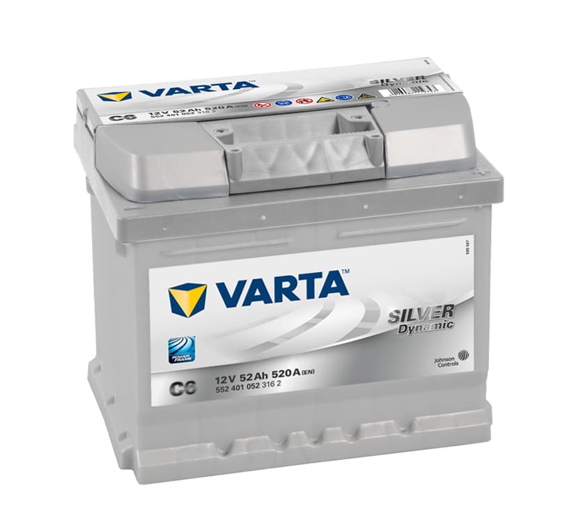 VARTA Silver Dynamic C6 12V 52Ah 520A (CCA) 207x175x175 12kg