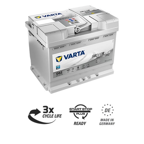 VARTA Start-Stop Silver Dynamic AGM A8 12V 60Ah 680A (CCA) 242x175x190 17.5kg
