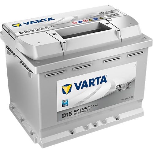 VARTA Silver Dynamic D15 12V 63Ah 610A (CCA) 242x175x190 14.8kg