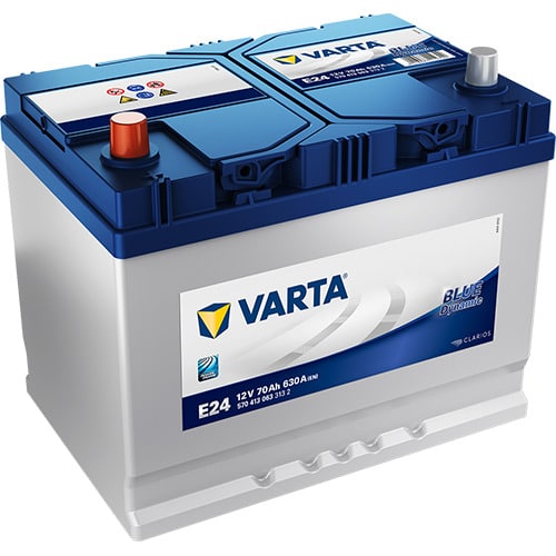 VARTA Blue Dynamic E24 12V 70Ah 630A (CCA) 261x175x220 17.3kg