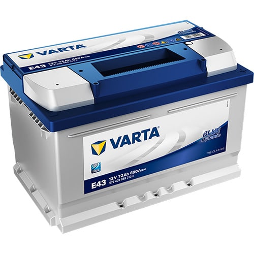 VARTA Blue Dynamic E43 12V 72Ah 680A (CCA) 278x175x175 17.1kg