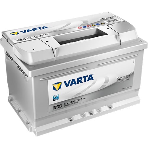 VARTA Silver Dynamic E38 12V 74Ah 750A (CCA) 278x175x175 17.1kg
