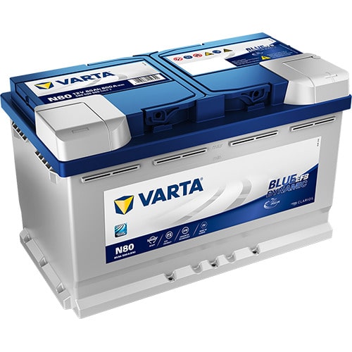 VARTA Blue Dynamic EFB N80 12V 80Ah 800A (CCA) 315x175x190 21.7kg