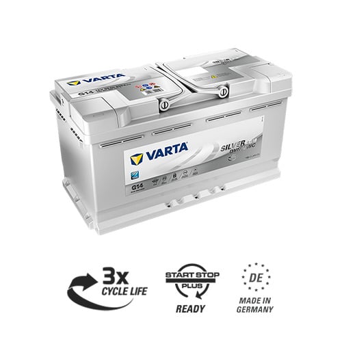 VARTA Start-Stop Silver Dynamic AGM A5 12V 95Ah 850A (CCA) 353x175x190 26.4kg