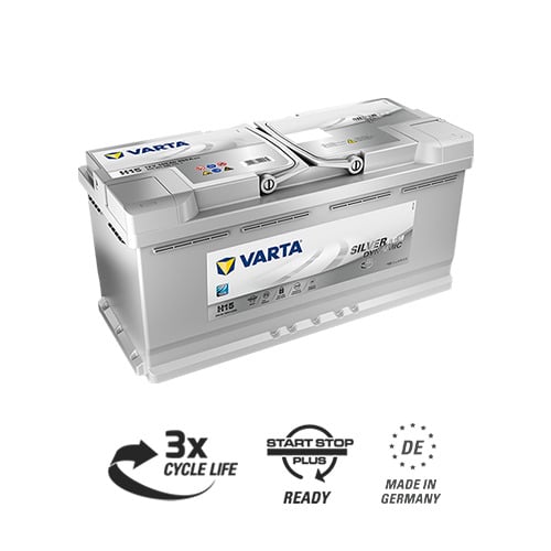 VARTA Start-Stop Silver Dynamic AGM A4 12V 105Ah 950A CCA 393x175x190 29.4kg