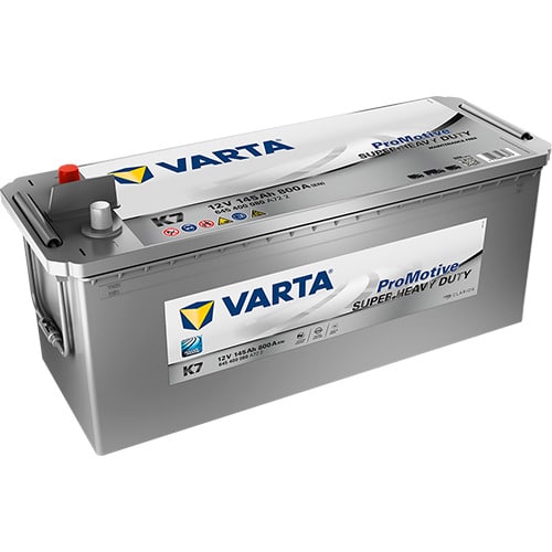 VARTA ProMotive Super Heavy Duty K7 12V 145Ah 800A (CCA) 513x189x223 36.6kg