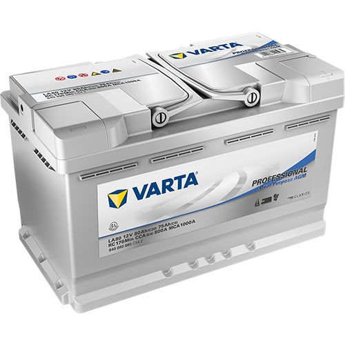 VARTA Professional Dual Purpose AGM LA80 12V 80Ah 800A (CCA) 315x175x190 22.76kg