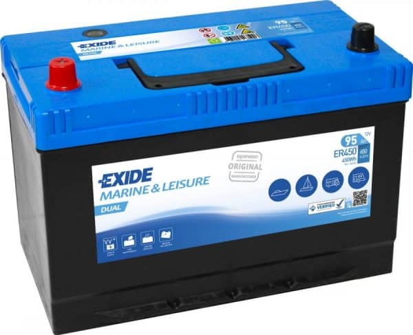 Exide Marine DUAL 12V ER450 310x175x225 23kg