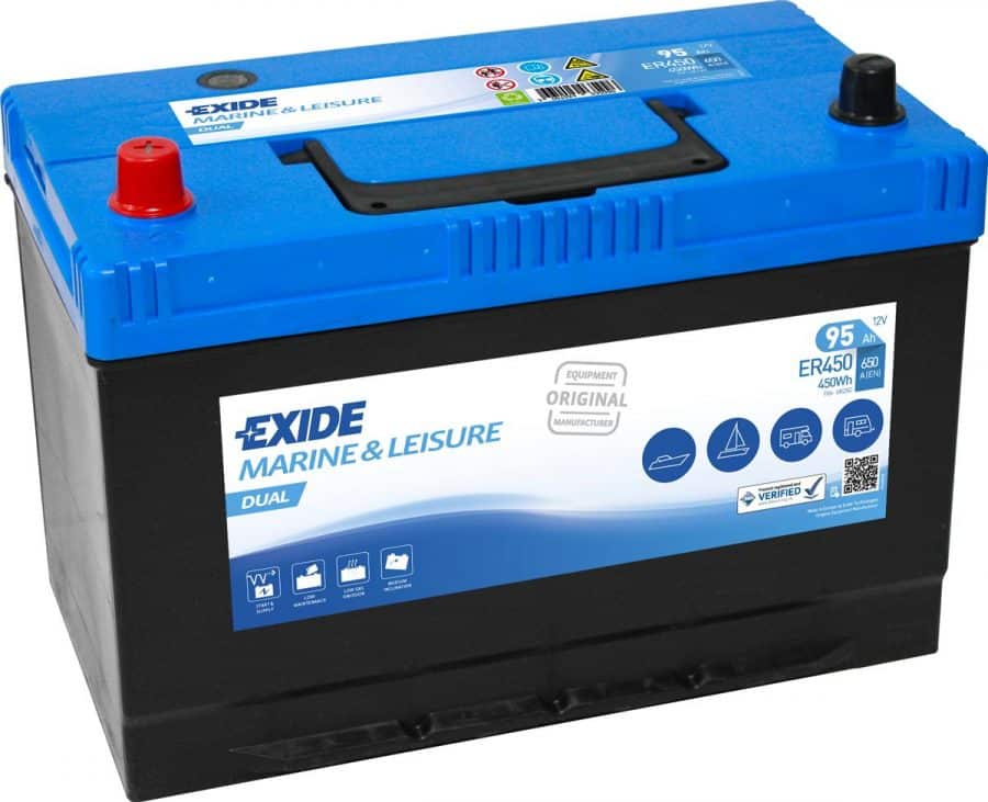 Exide Marine DUAL 12V ER450 310x175x225 23kg