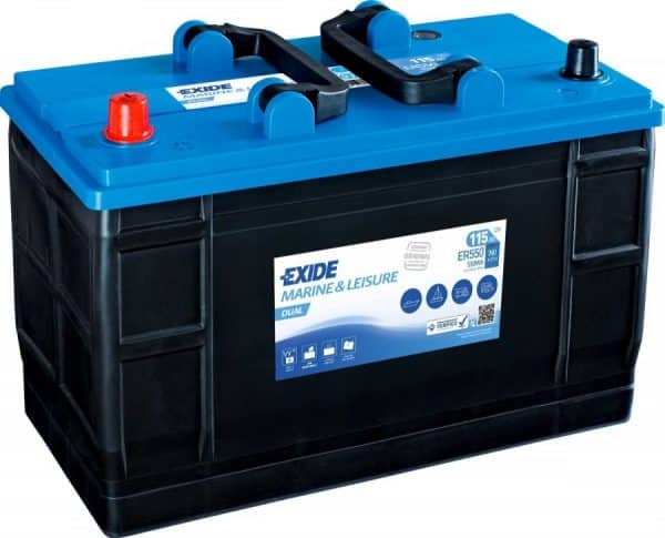 Exide Marine DUAL 12V ER550 350x175x235 29kg