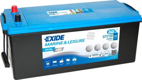 Exide Marine DUAL AGM EP2100 518x279x240 72kg