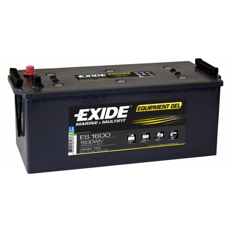 Exide Marine EQUIPMENT GEL 12V ES1600 513x223x223 47kg