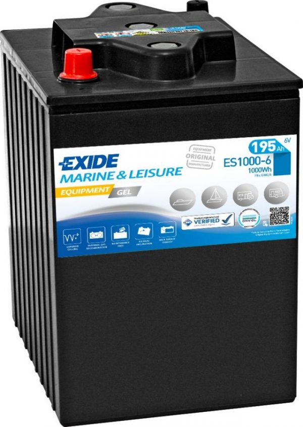 Exide Marine EQUIPMENT GEL 6V ES1000-6 244x190x275 29kg