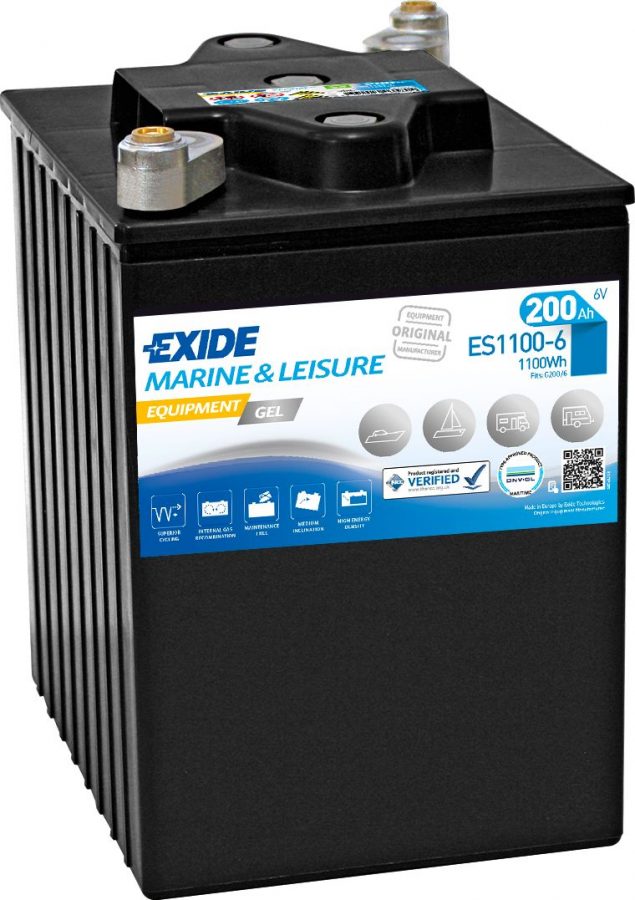 Exide Marine EQUIPMENT GEL 6V ES1100-6 244x190x275 32kg
