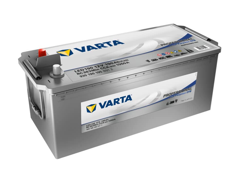 VARTA Professional Dual Purpose LED190 12V 190Ah 1050A (CCA) 513x223x223 47kg