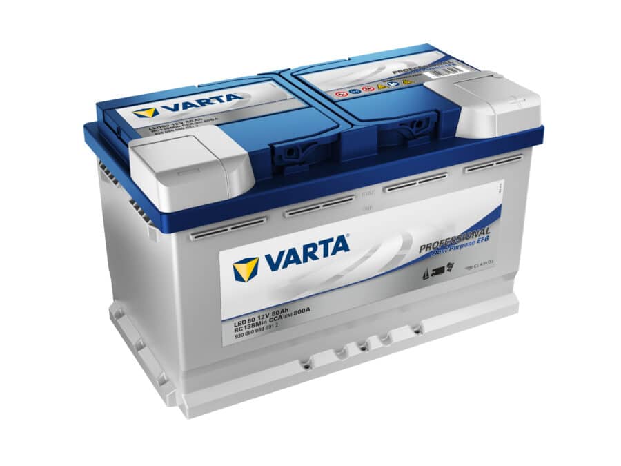 VARTA Professional Dual Purpose LED80 12V 80Ah 800A (CCA) 315x175x190 21.6kg