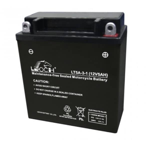 Leoch AGM+Acidpack LT5AL-BS 12V 75A (CCA) 121x61x131 1.88kg