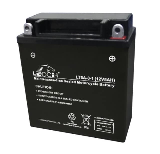 Leoch AGM+Acidpack LT5AL-BS 12V 75A (CCA) 121x61x131 1.88kg