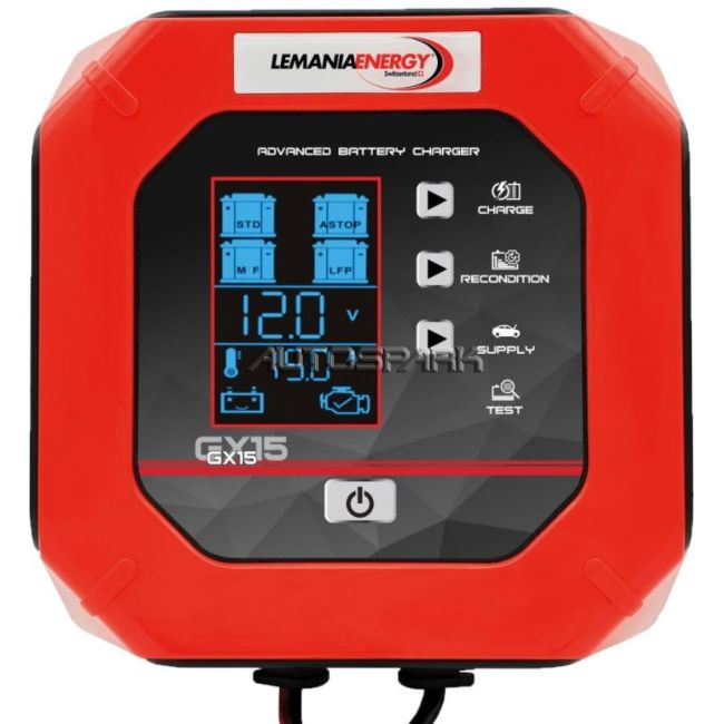Lemania GX-15 Smart Battery Charger 12/24V 15A 1.5kg